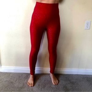Carbon38 Red Leopard Leggings